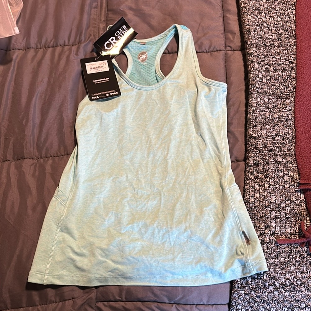 Club ride apparel tank with cycling pockets!
